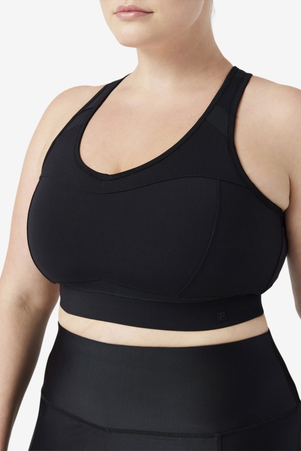 Fila Outlets Uplift Racerback Sujetador Deportivo Negro