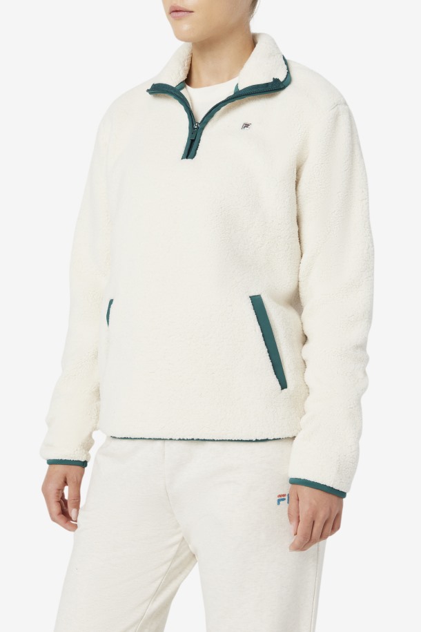 Fila Outlets Kyomi Jersey Con Cremallera De Un Cuarto Tofu/bioma Forestal