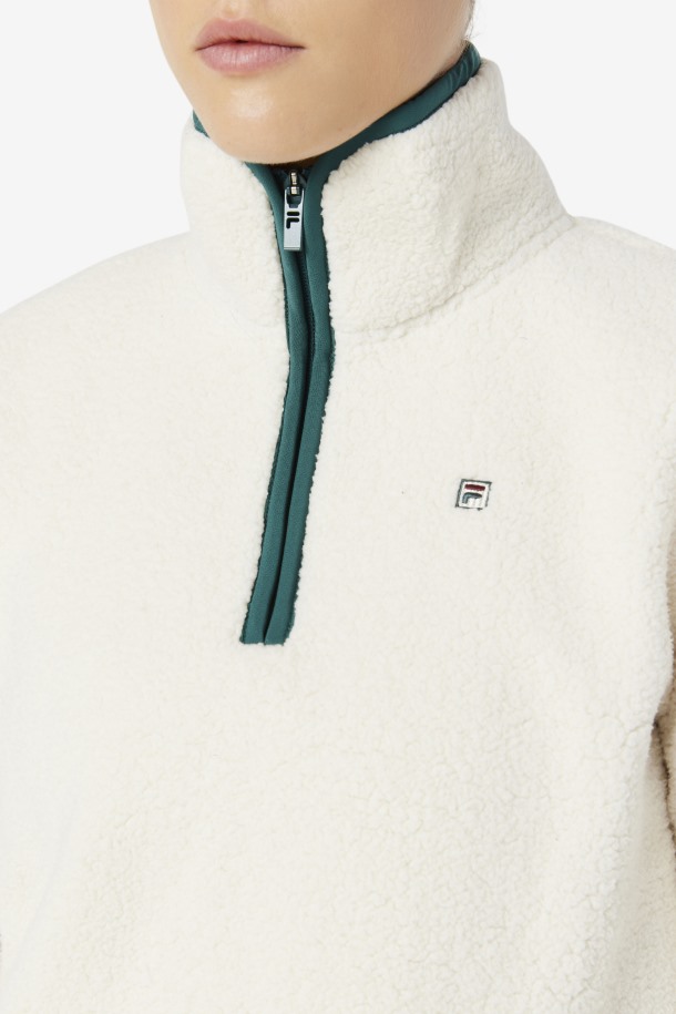 Fila Outlets Kyomi Jersey Con Cremallera De Un Cuarto Tofu/bioma Forestal