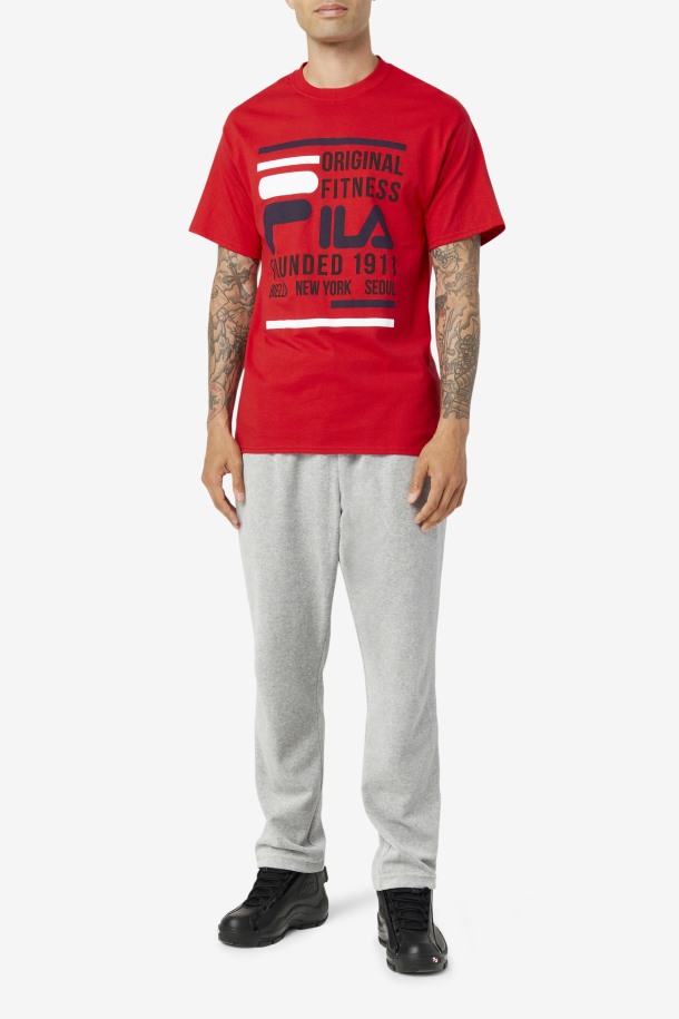 Camiseta Fitness Original Roja/azul Marino/blanca Fila Outlet