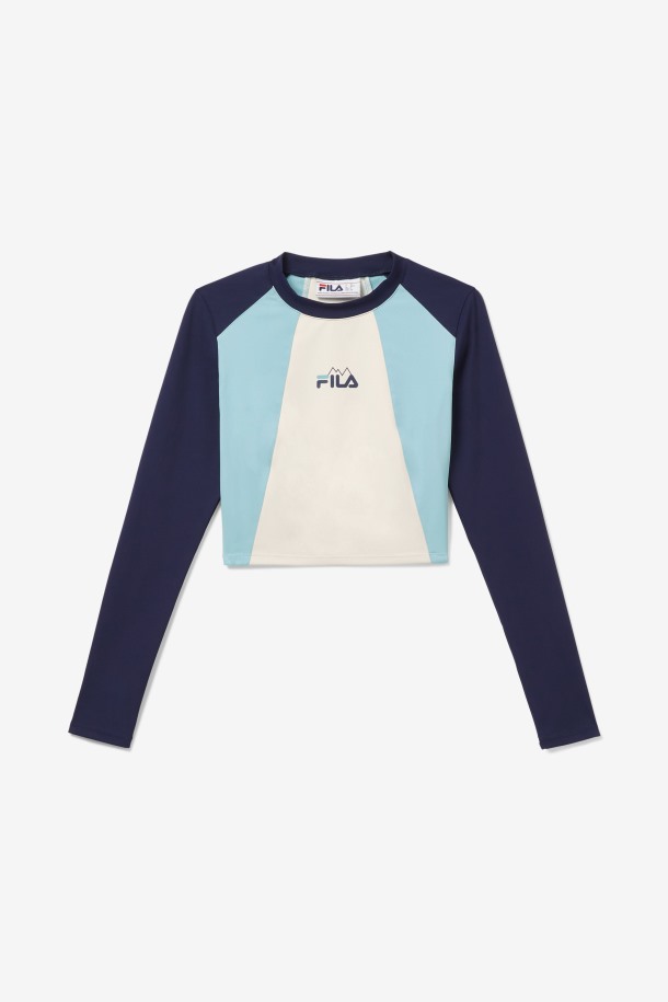 Fila Outlets Whitely Top Navy/iced Aqua/egret