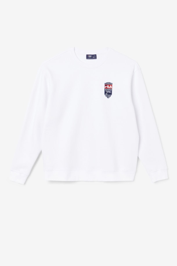 Blanco Fila Outlets 2pac Fleece Patch Crew