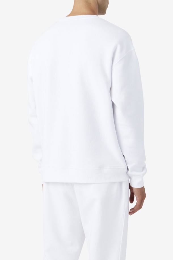 Blanco Fila Outlets 2pac Fleece Patch Crew