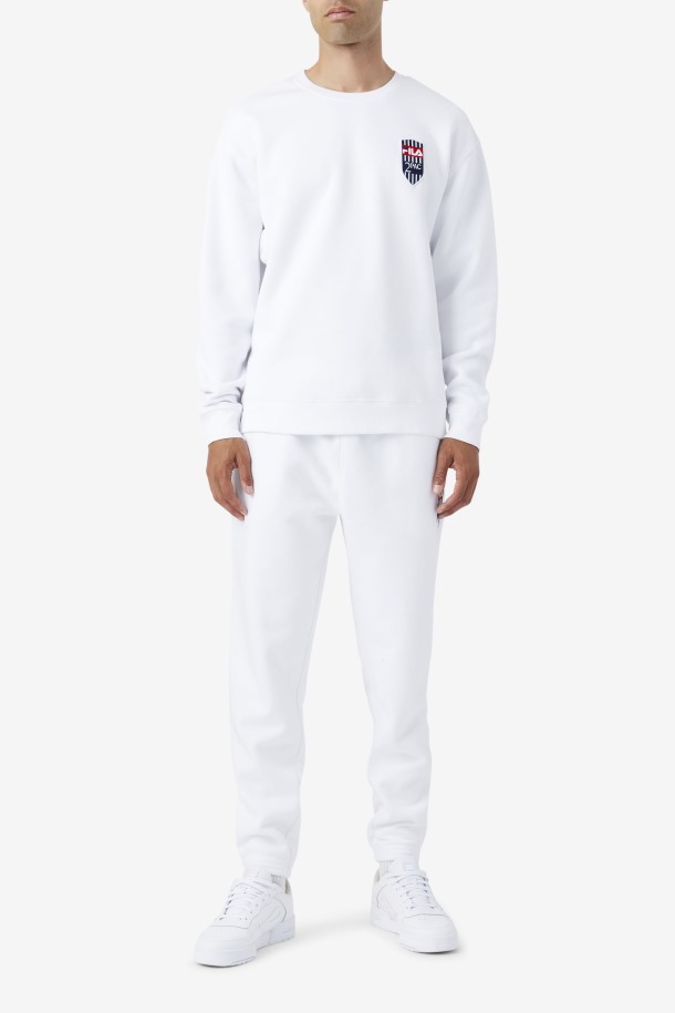Blanco Fila Outlets 2pac Fleece Patch Crew
