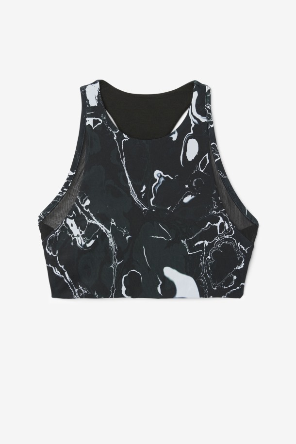 Fila Outlets Uplift T-back Sujetador Deportivo Negro Mármol
