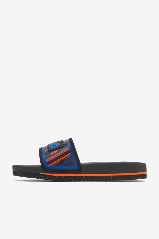 Negro/azul/rojo Naranja Fila Outlets Hombre Lunar Slide