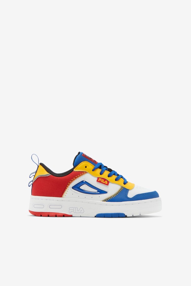 Fila Outlets Niños Grandes Lnx-100 Punto De Cadeneta Negro/rojo/azul