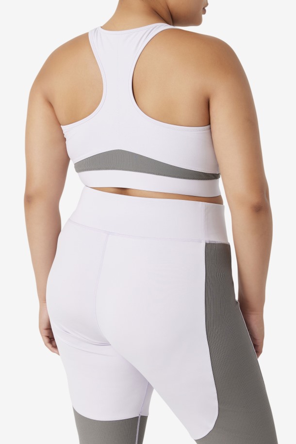 Sujetador Deportivo Con Espalda Nadadora Uplift Azul Lavanda/gargoyle Fila Outlet Online
