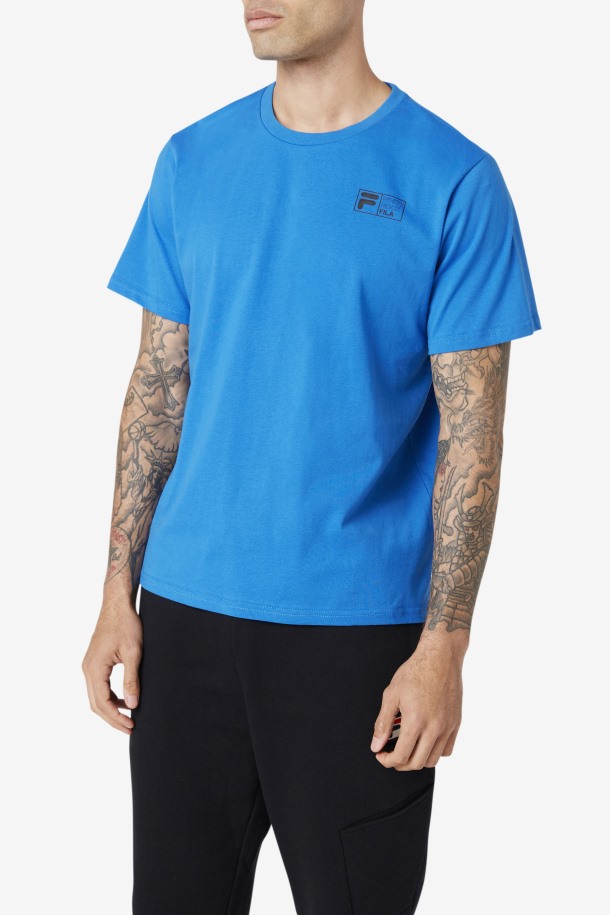 Camiseta De Pista Fila Outlets Azul/blanco