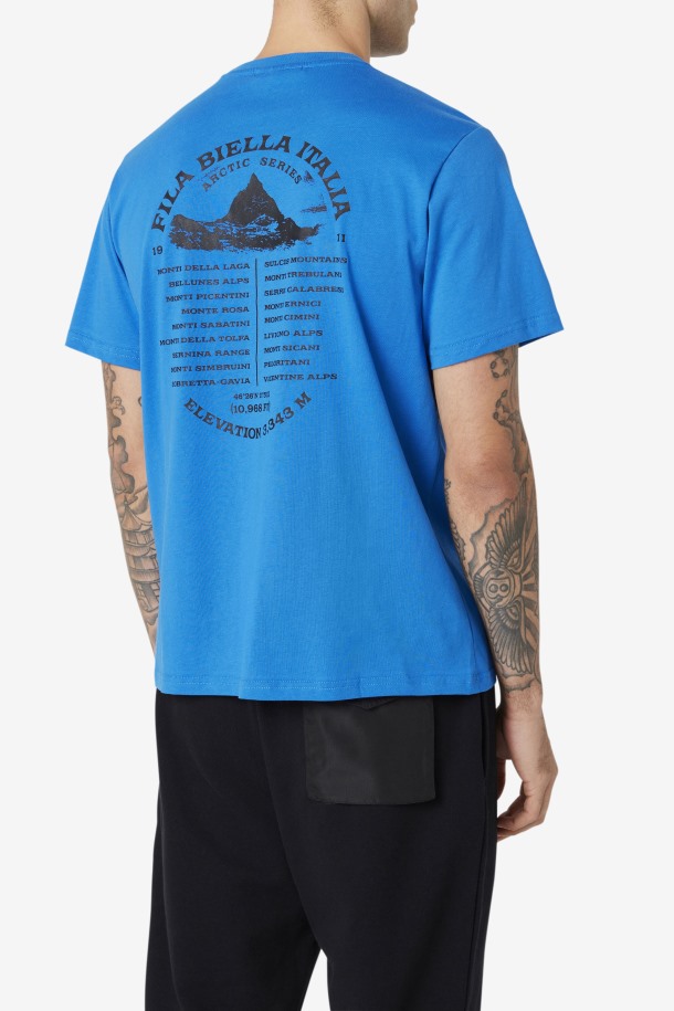 Camiseta De Pista Fila Outlets Azul/blanco