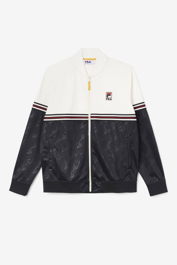 Chaqueta Deportiva Ridd Negra/gardenia/amarilla Ofertas Fila