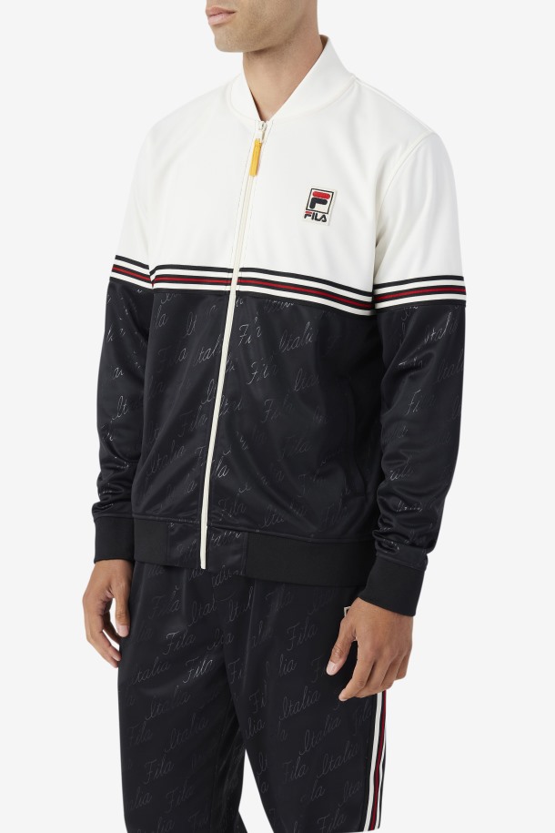 Chaqueta Deportiva Ridd Negra/gardenia/amarilla Ofertas Fila