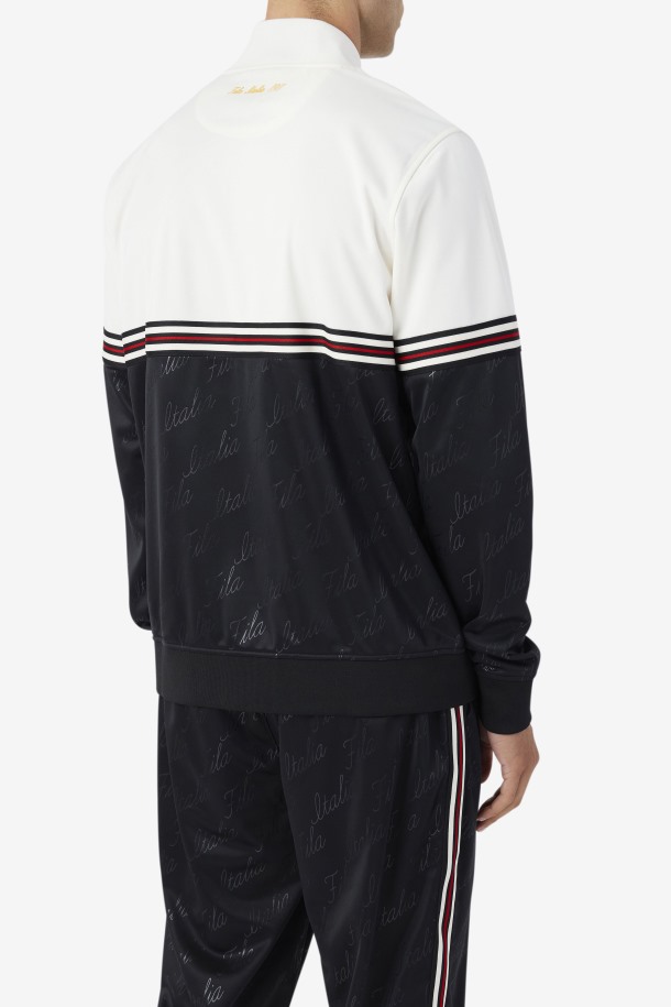 Chaqueta Deportiva Ridd Negra/gardenia/amarilla Ofertas Fila