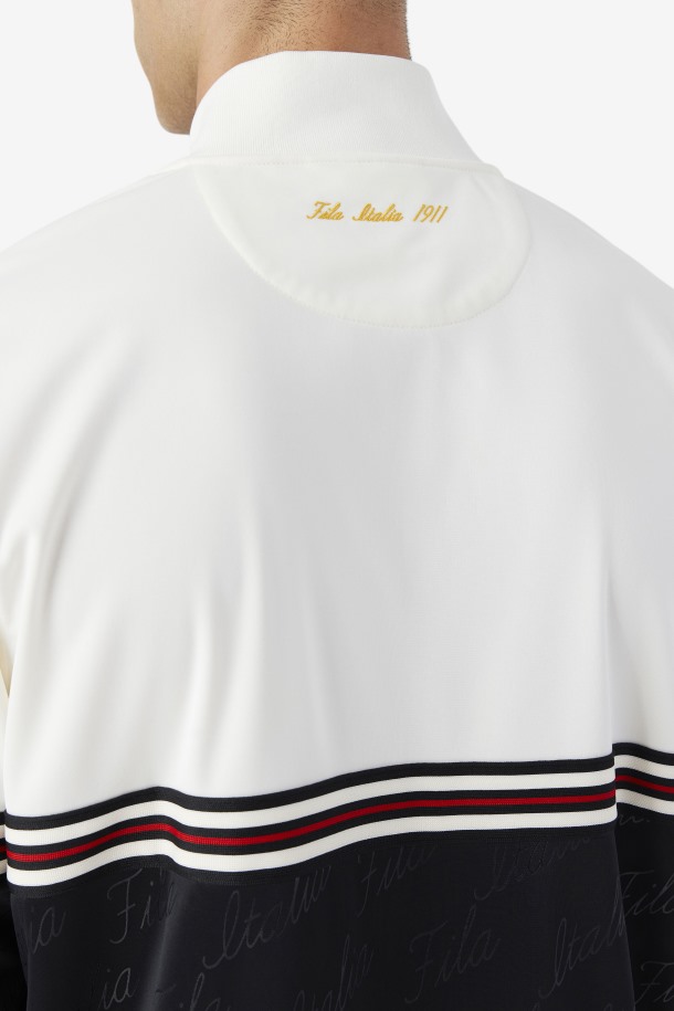 Chaqueta Deportiva Ridd Negra/gardenia/amarilla Ofertas Fila