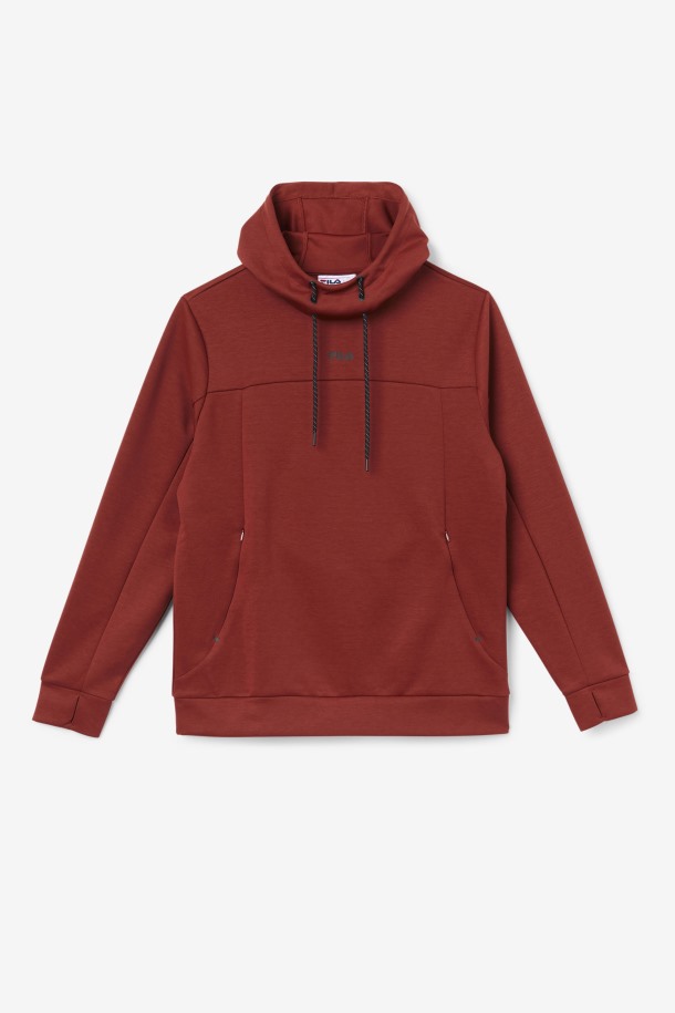 Fila Outlets Aadheen Sudadera Con Capucha Marrón Rojizo/negro