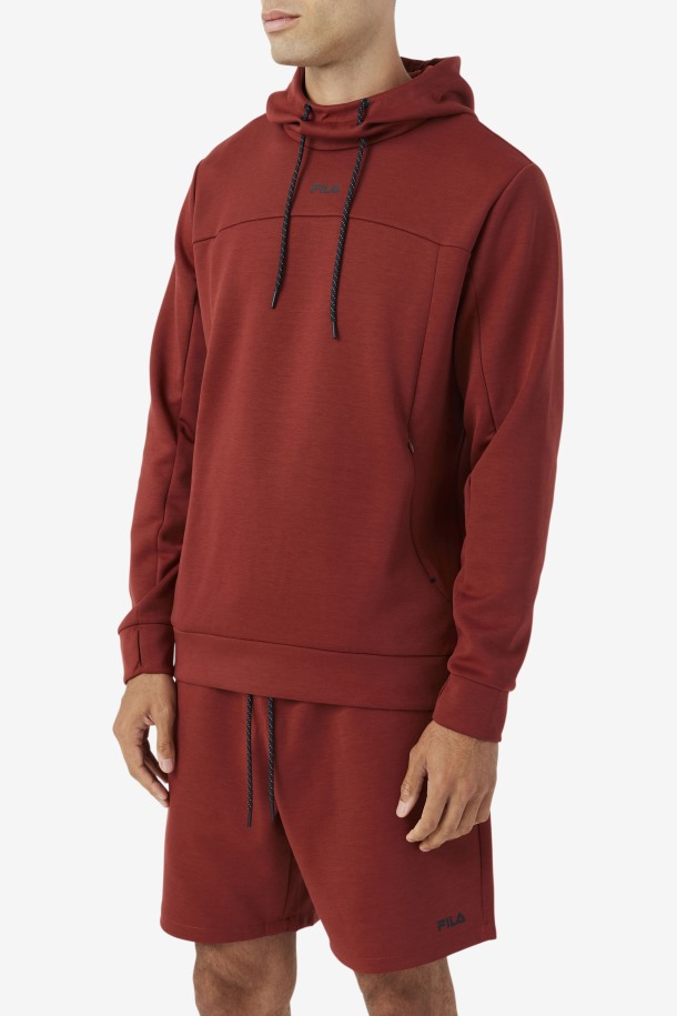 Fila Outlets Aadheen Sudadera Con Capucha Marrón Rojizo/negro