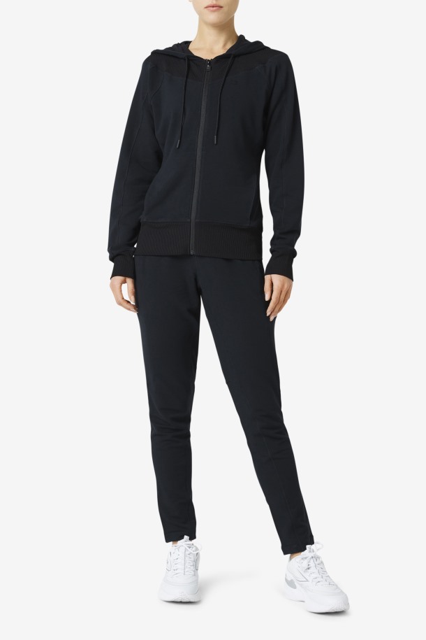 Negro Fila Outlets Fi-lux Pantalones De Pierna Delgada