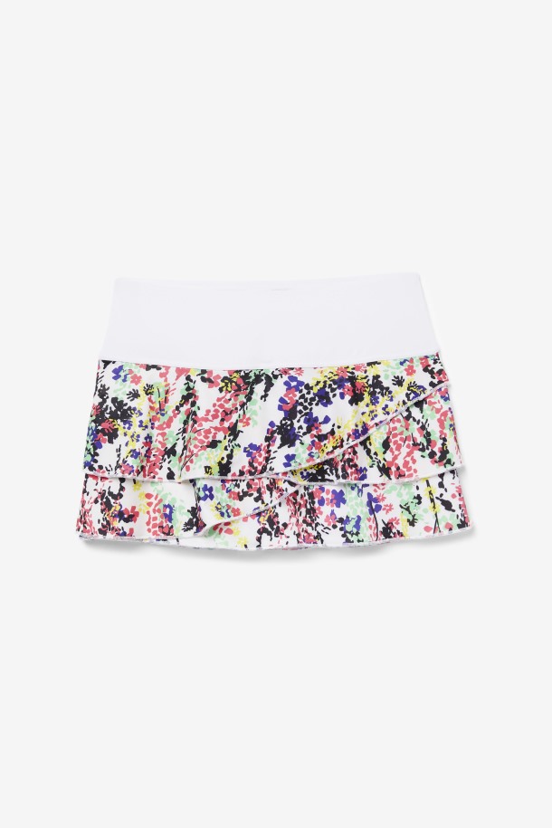 Fila Outlet Pickleball Falda Pantalón Con Estampado En Capas Estampado Floral Multicolor/blanco