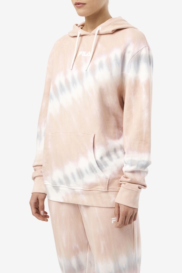 Fila Outlets Aerolynn Tie Dye Sudadera Con Capucha Gardenia/blanco/belgian Block