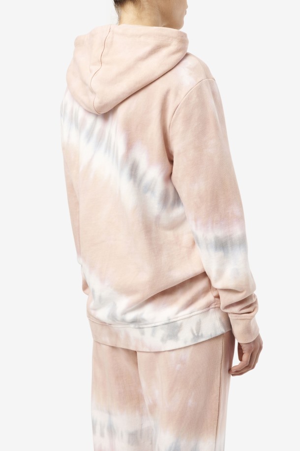 Fila Outlets Aerolynn Tie Dye Sudadera Con Capucha Gardenia/blanco/belgian Block