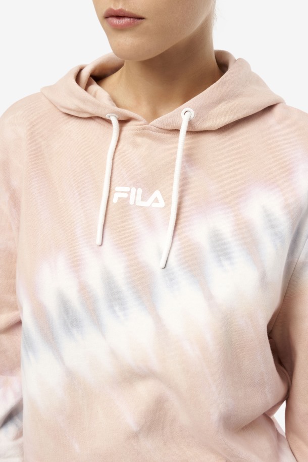 Fila Outlets Aerolynn Tie Dye Sudadera Con Capucha Gardenia/blanco/belgian Block