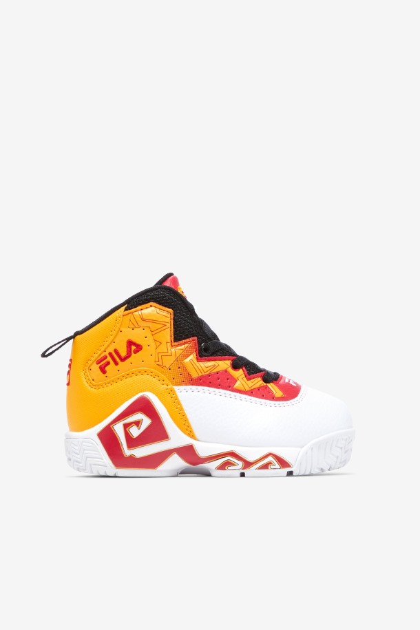 Zapatillas Fila Outlet Mb Para Niños Pequeños Blanco/dorado/rojo