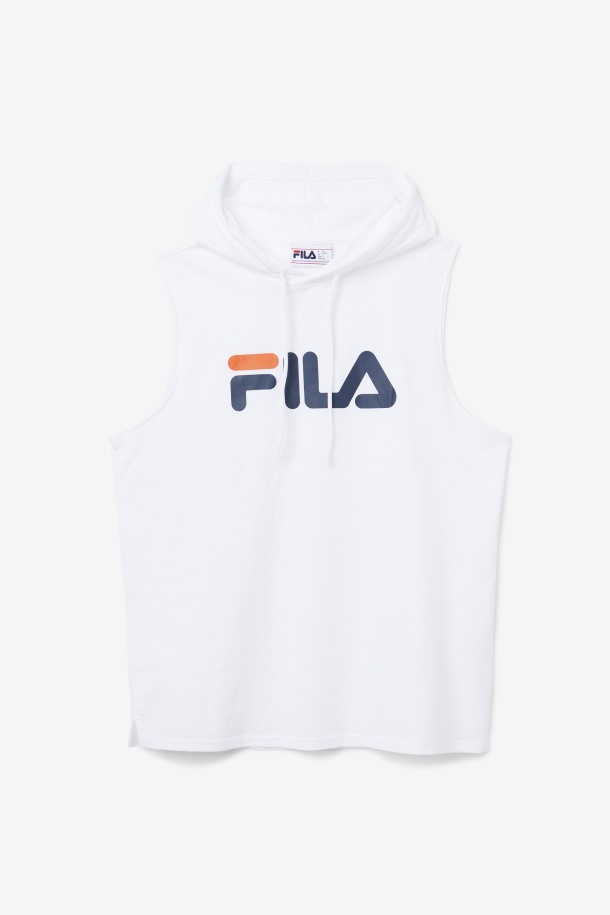 Fila Outlets Blanco/azul Marino/cherry Tomate Zany Sudadera Con Capucha Sin Mangas