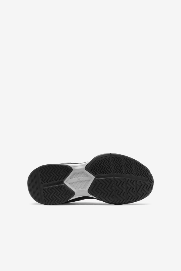 Axilus Jr Niños Fila Outlets Negro/blanco/plata Metalizada