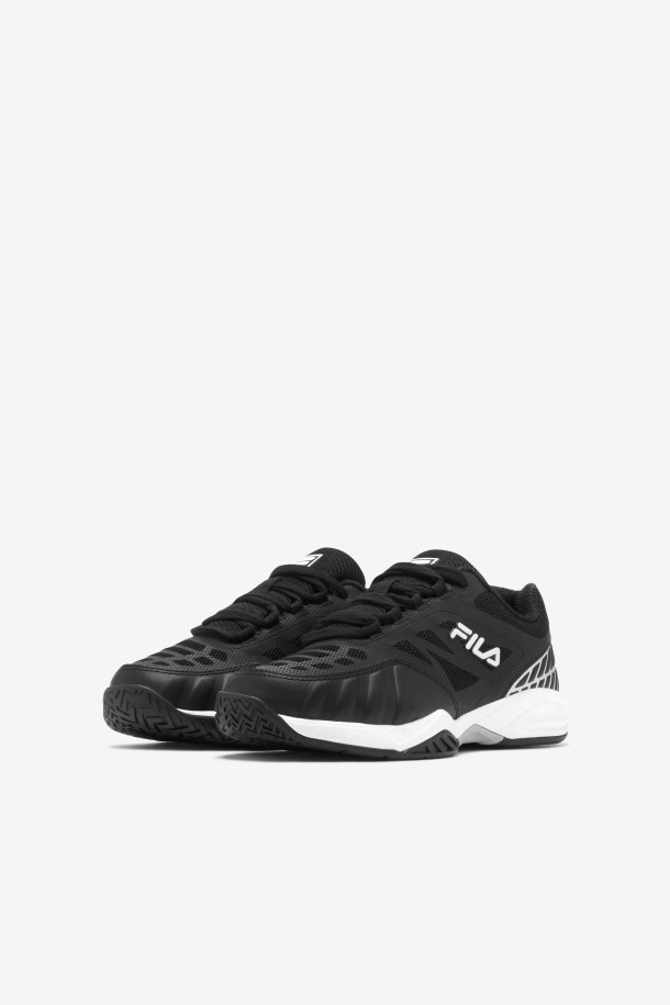 Axilus Jr Niños Fila Outlets Negro/blanco/plata Metalizada