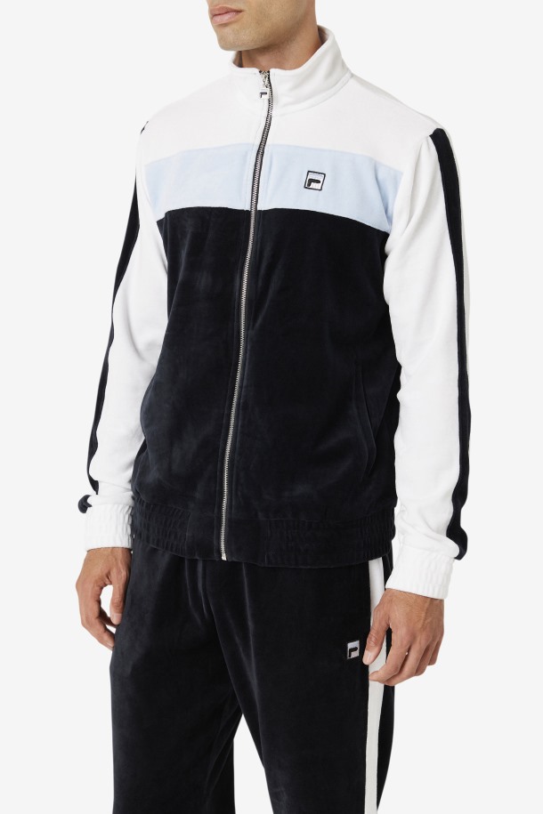 Chaqueta Terciopelo Negro/blanco/skyway Brice Outlet Fila