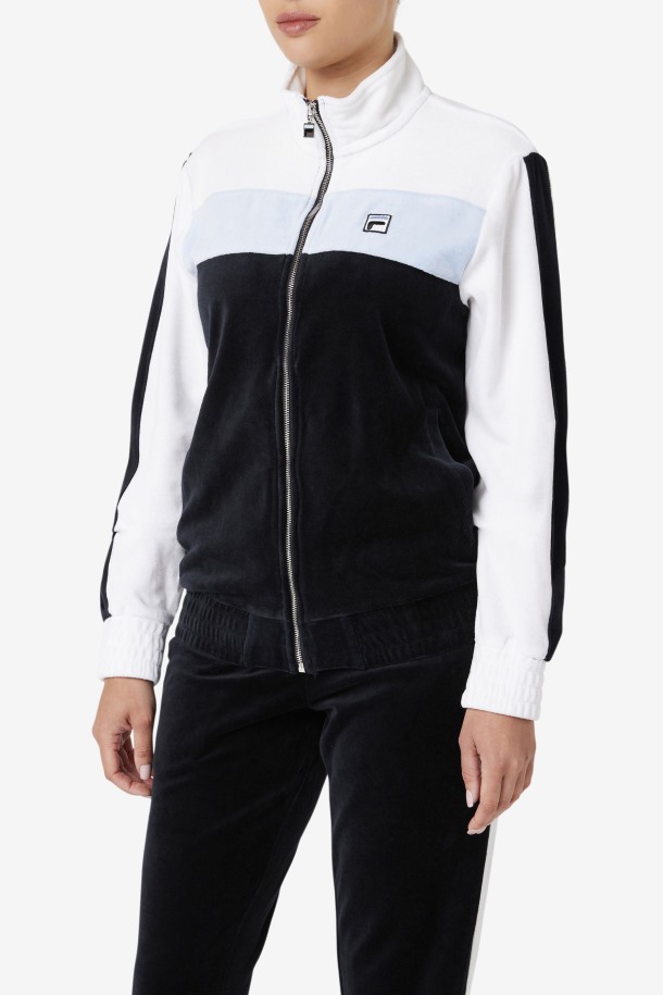 Chaqueta Terciopelo Negro/blanco/skyway Brice Outlet Fila