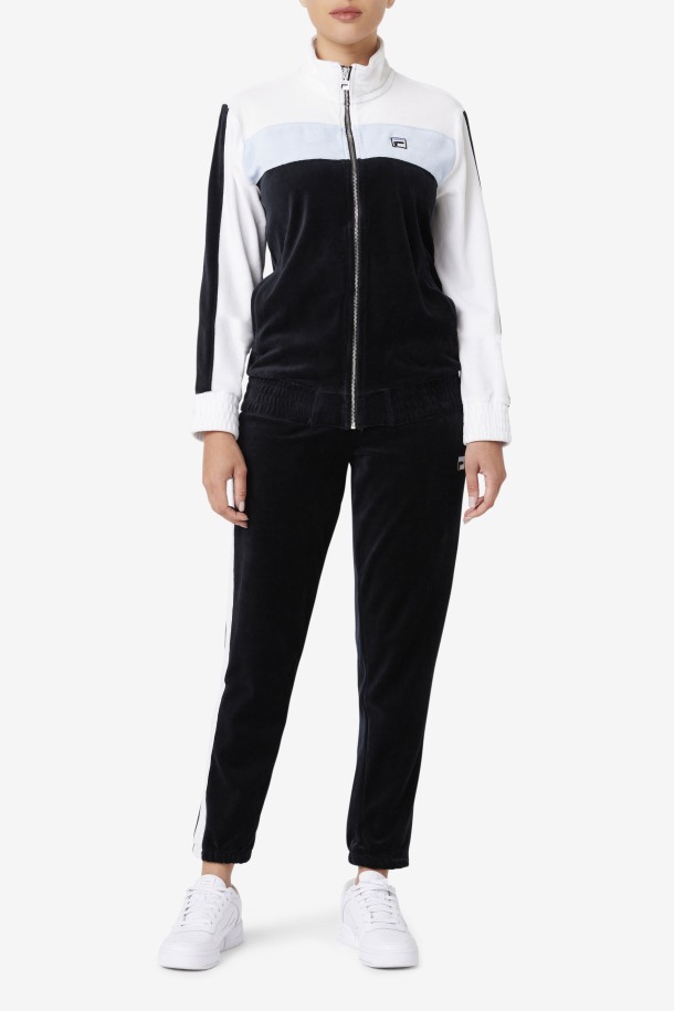 Chaqueta Terciopelo Negro/blanco/skyway Brice Outlet Fila