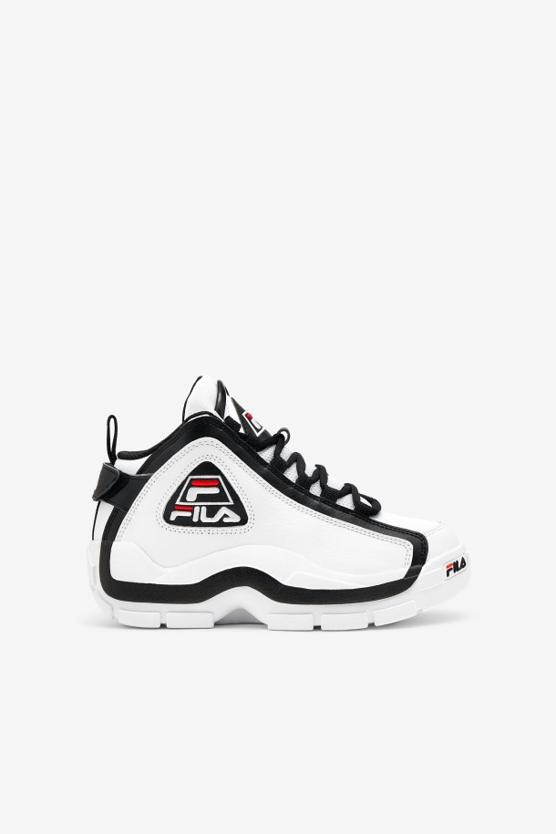 Blanco/negro/rojo Fila Outlets Niños Grandes Grant Hill 2