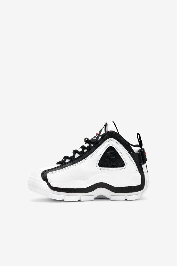 Blanco/negro/rojo Fila Outlets Niños Grandes Grant Hill 2