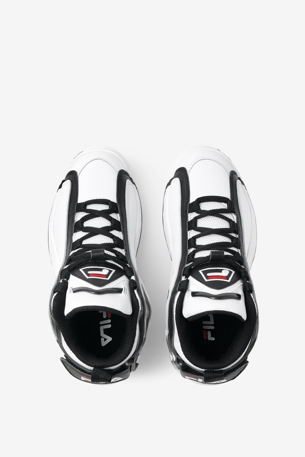Blanco/negro/rojo Fila Outlets Niños Grandes Grant Hill 2