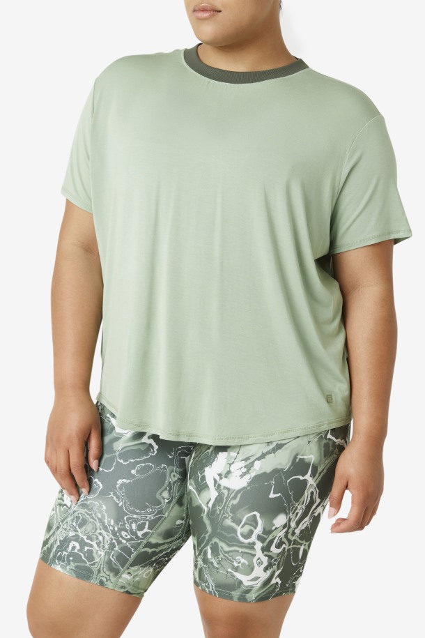 Camiseta De Manga Corta Fi-lux Basil/thyme Fila Outlet