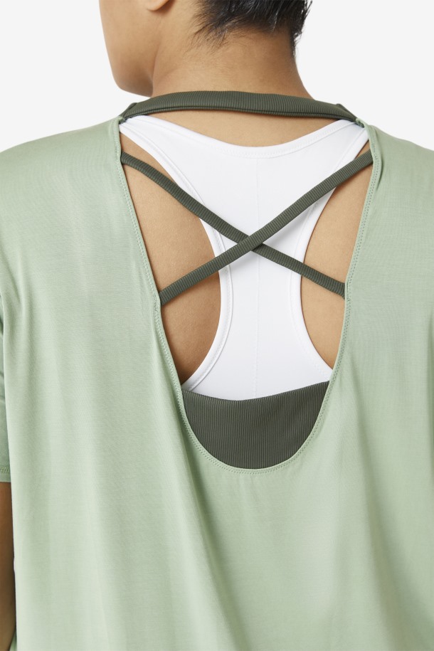 Camiseta De Manga Corta Fi-lux Basil/thyme Fila Outlet