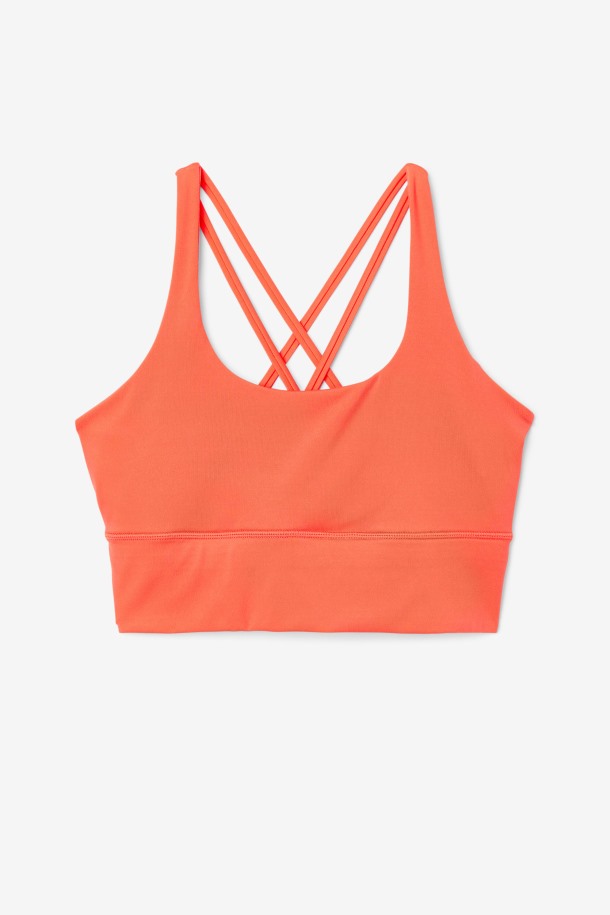 Sujetador Uplift Con Espalda Cruzada Fila Outlets Hot Coral