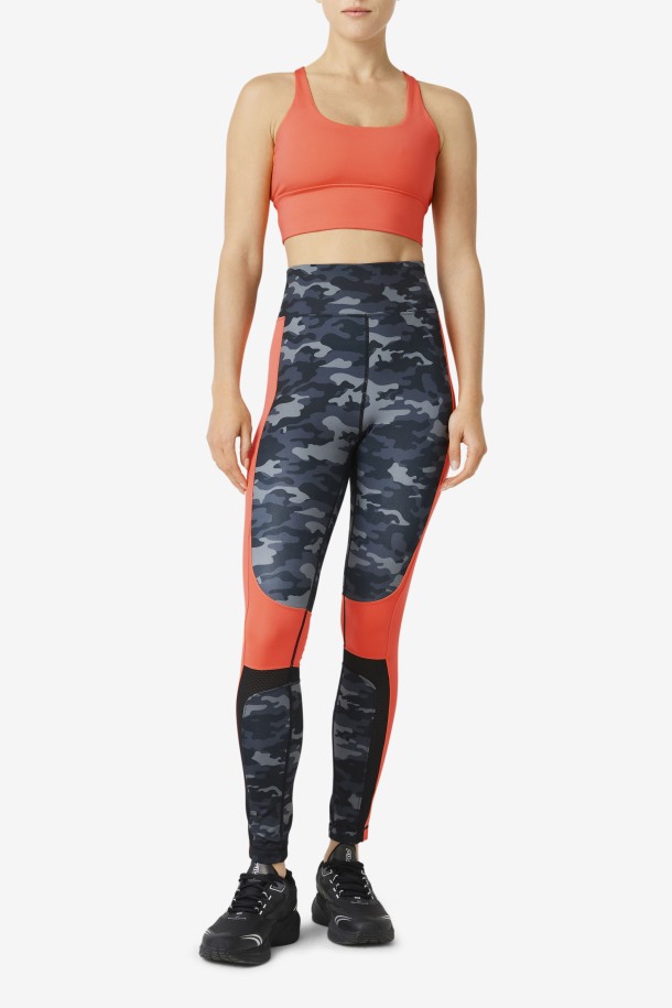 Sujetador Uplift Con Espalda Cruzada Fila Outlets Hot Coral