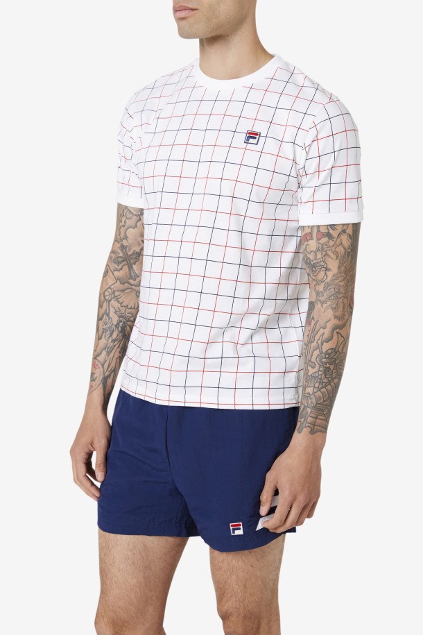 Fila Outlets Blanco/rojo/azul Marino Casbian Crew