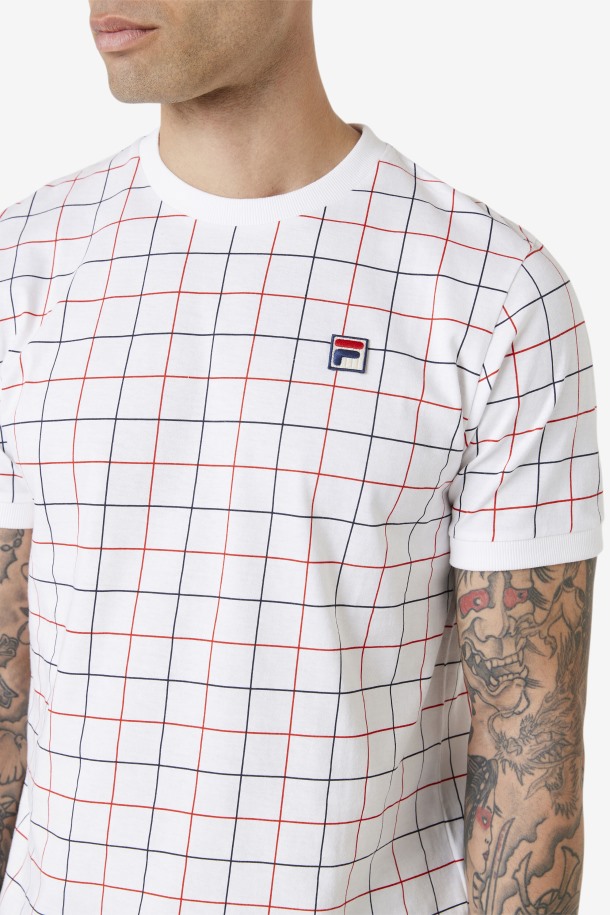 Fila Outlets Blanco/rojo/azul Marino Casbian Crew