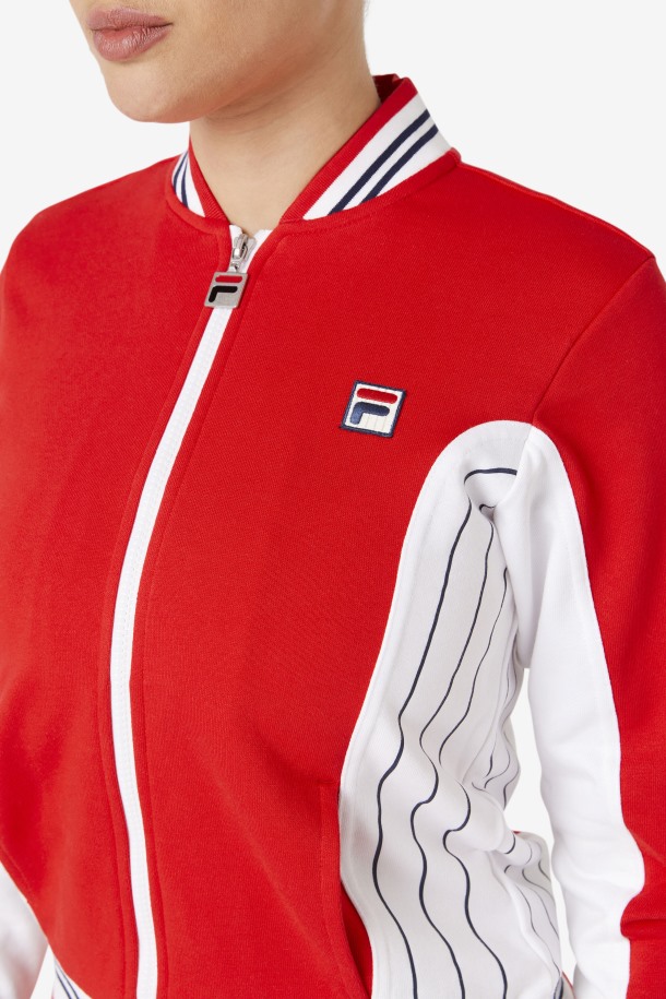 Fila Outlets Rojo/blanco/azul Marino Settanta Ii Chaqueta