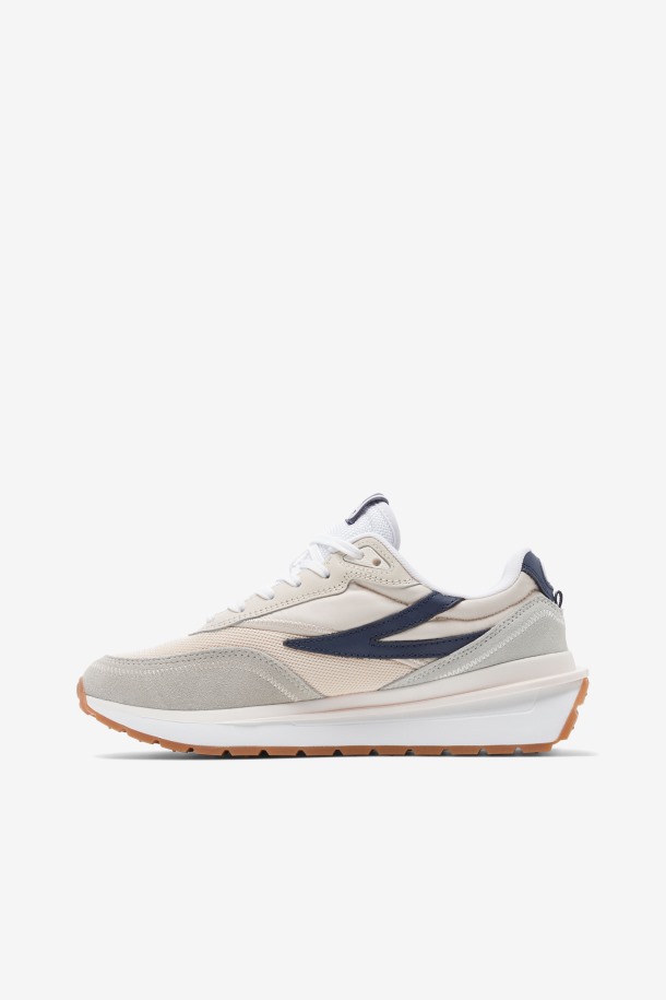 Blanqueado Arena/azul Marino/blanco Fila Outlets Mujer Renno