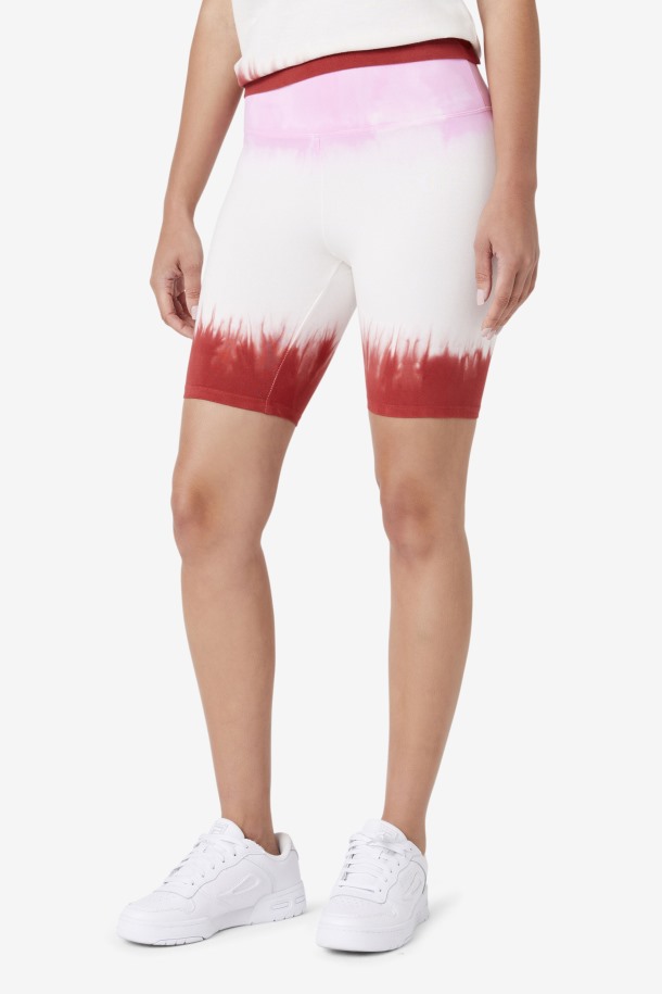 Taima Tie Dye Bike Short Fila Outlet Pirouette/white/earth Red