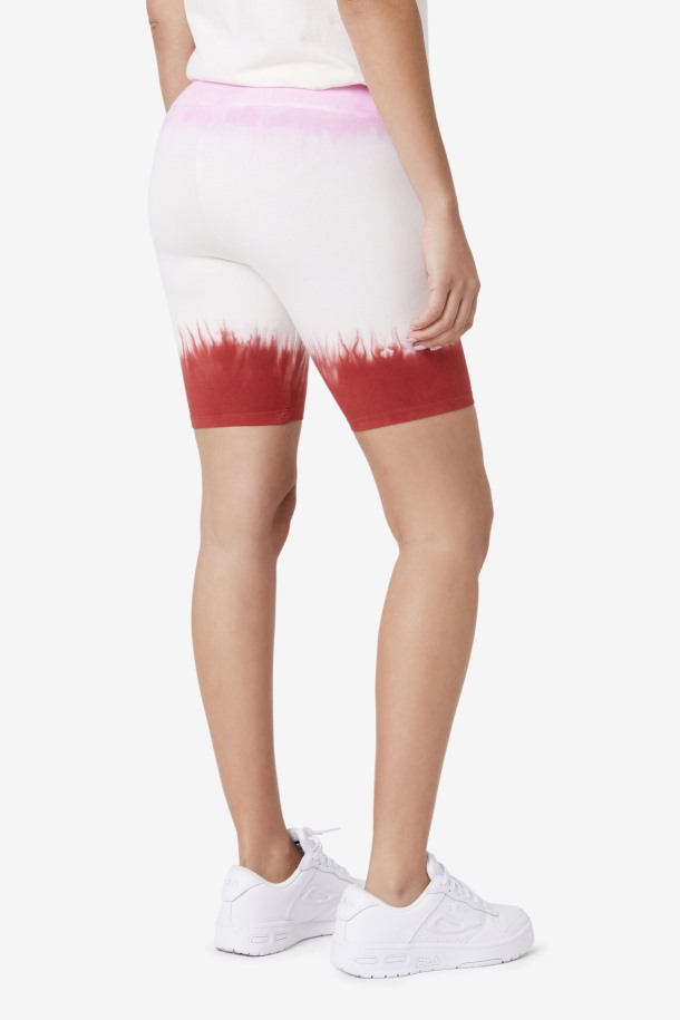 Taima Tie Dye Bike Short Fila Outlet Pirouette/white/earth Red