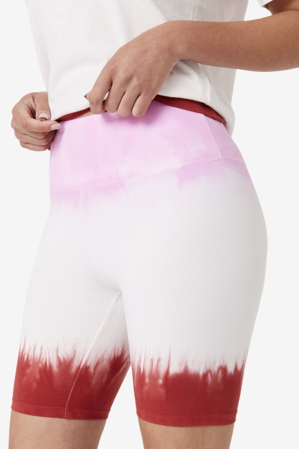 Taima Tie Dye Bike Short Fila Outlet Pirouette/white/earth Red