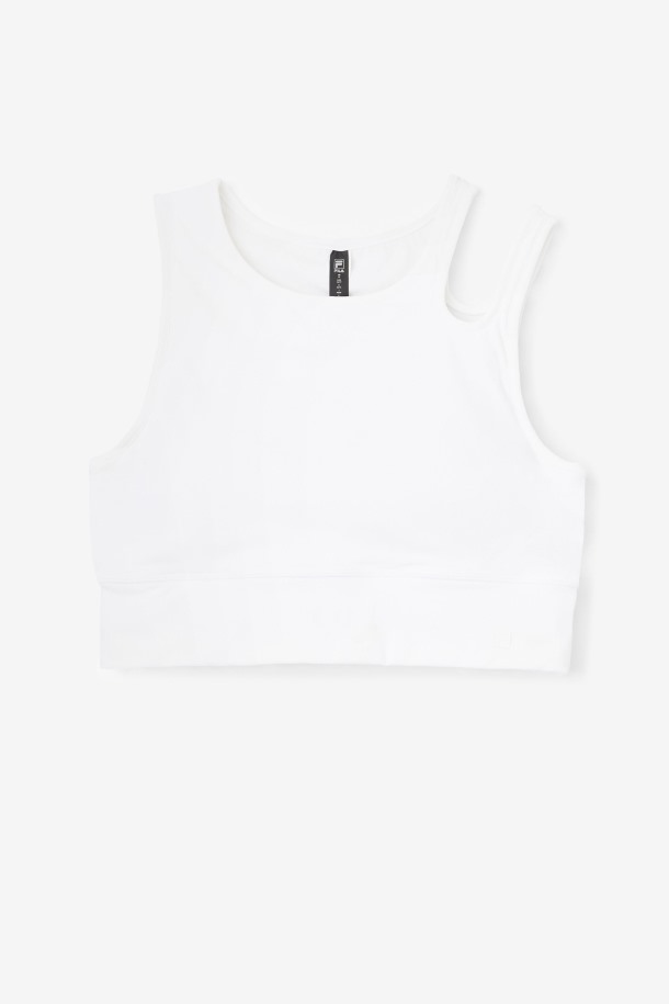 Sujetador Top Blanco Uplift Slice Crop Top Fila Outlet
