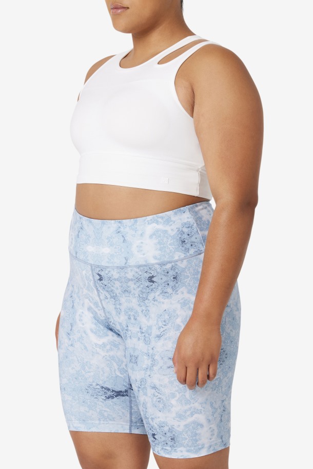 Sujetador Top Blanco Uplift Slice Crop Top Fila Outlet