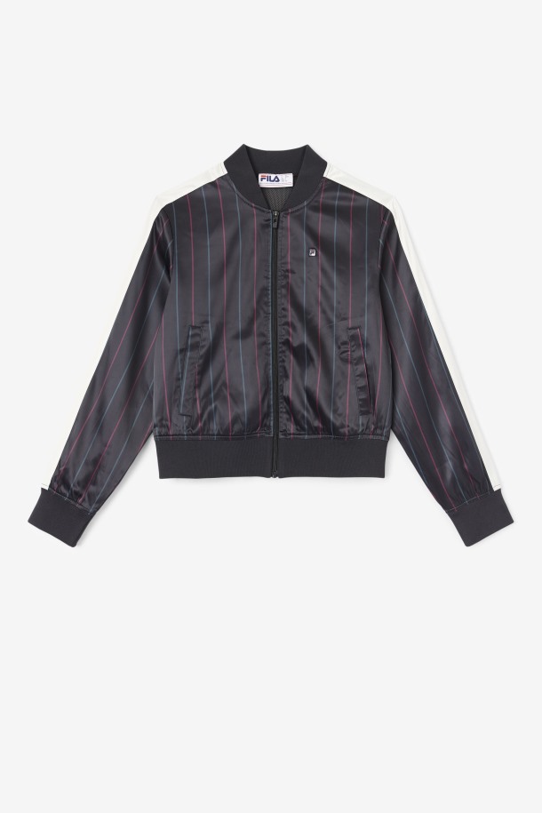 Chaqueta De Chándal Farah Satin Fila Outlets Negro/tofu