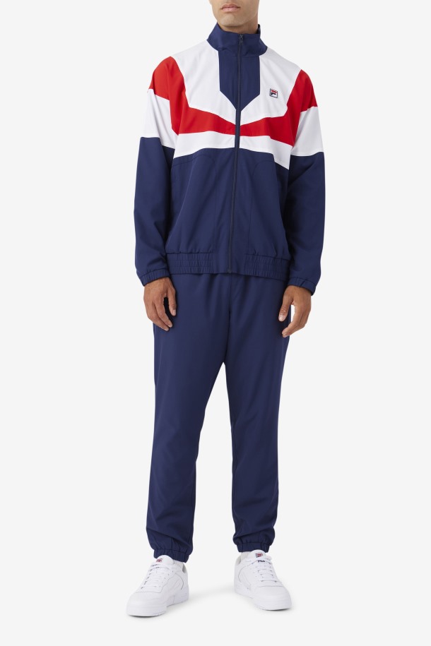 Pantalón De Chándal Amar Azul Marino/blanco/rojo De Fila Outlets